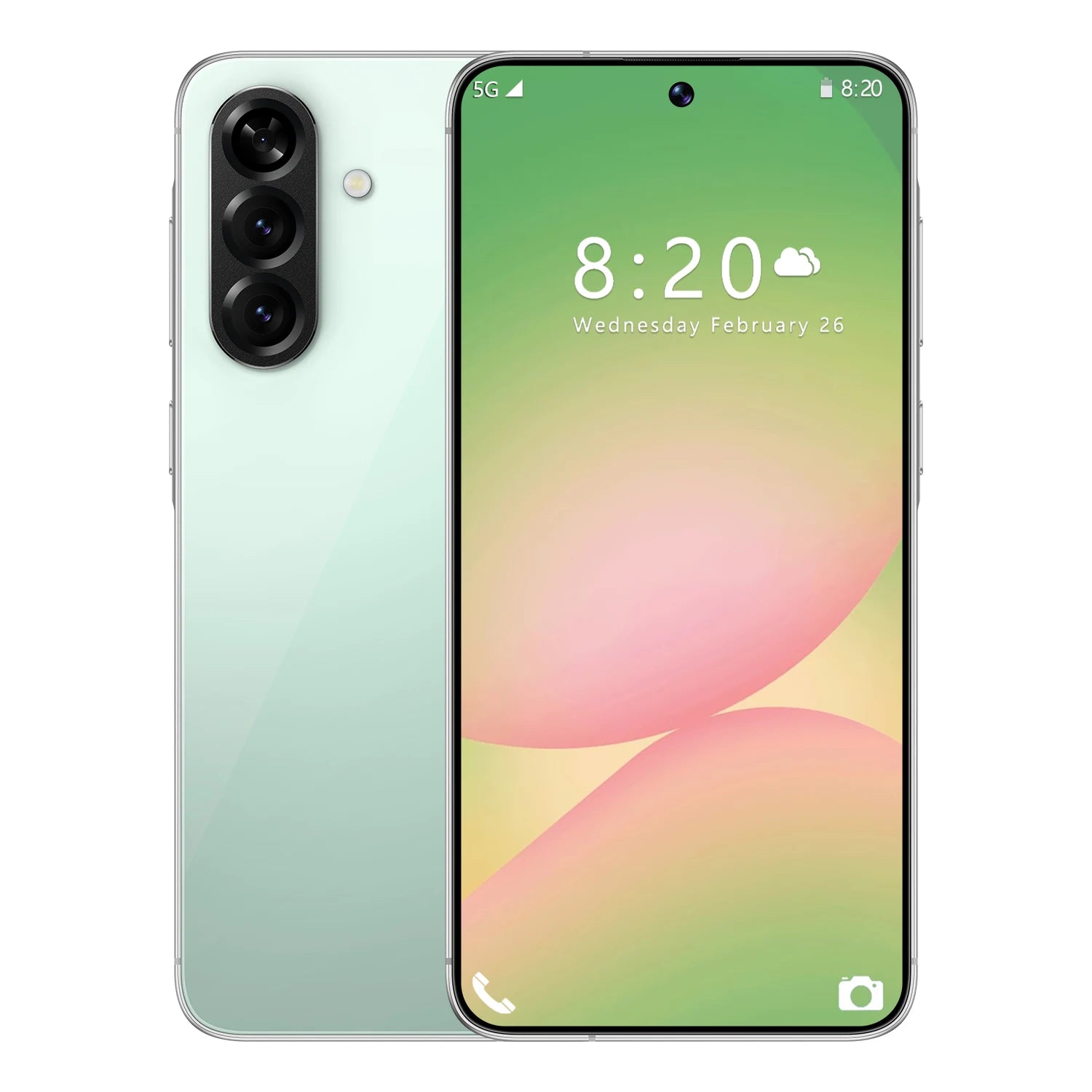 Tidesmit 5G Smartphone, 7.3 Inch OLED, 16GB RAM, 1TB Unlocked Green 16g Tidesmit