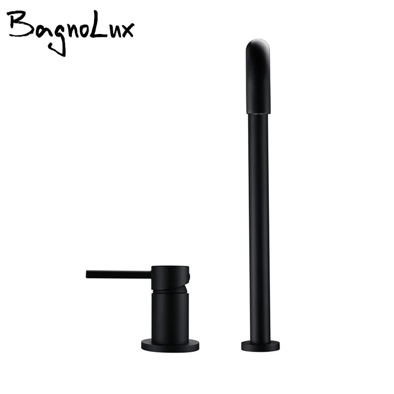 Modern Style Bathroom Basin Mixer Tap Dual Holder Single Handle Fixed Basin Faucet Hot And Cold 2 Hole Kitchen Sink Mixer