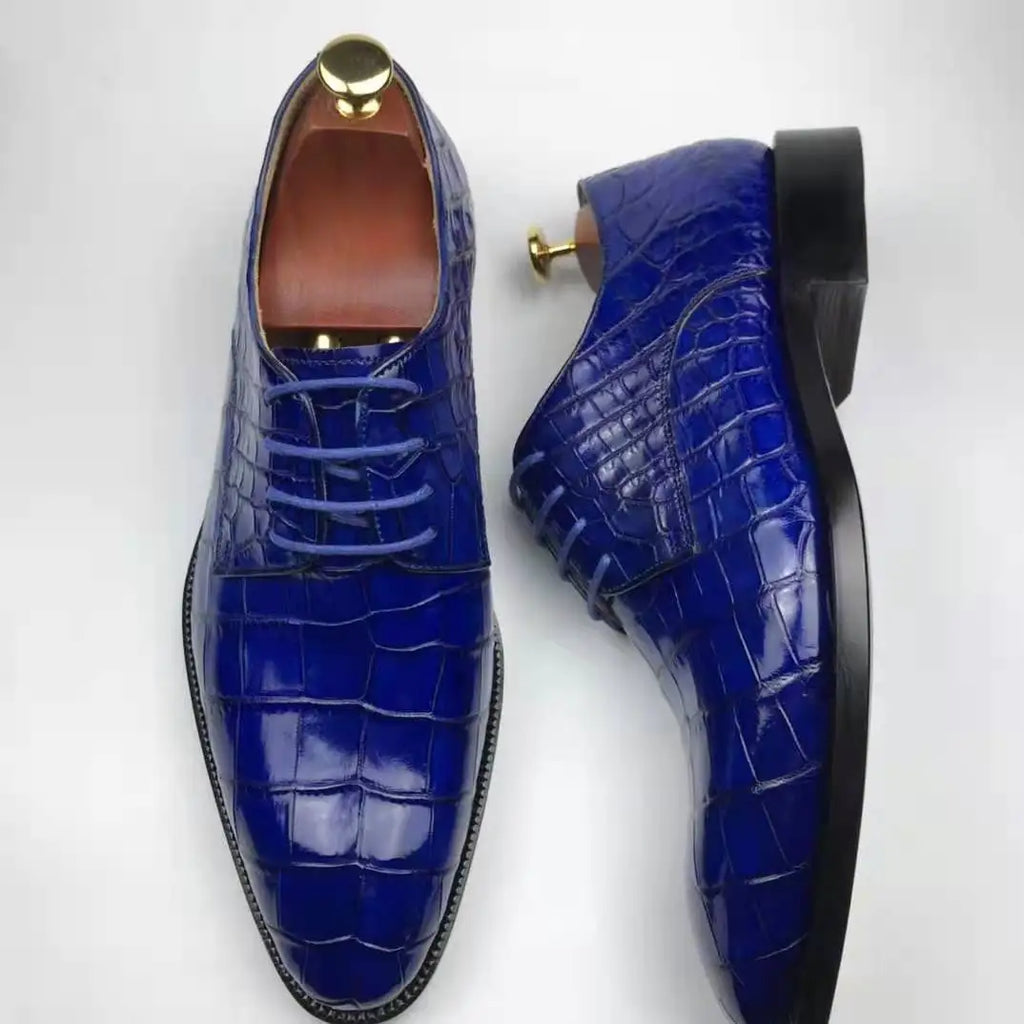 Luxury Genuine Crocodile Leather Shoes Men Genuine Leather Business Shoes High Quality Goodyear Handmade Alligator Dress Shoes