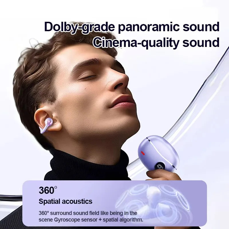 Hot Selling Fashion TWINS Truly Wireless Earbuds Open and No Leak Bass Sound Ear-clip with LED Battery Indicator Tidesmit