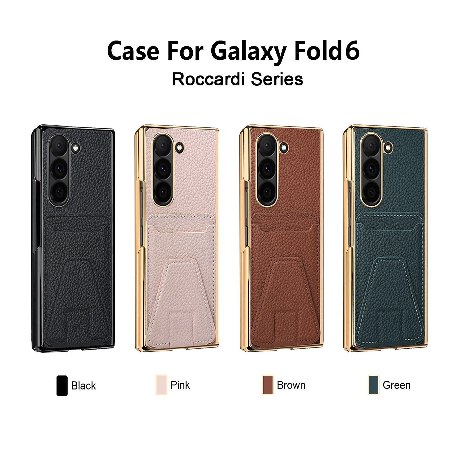 VIETAO Electroplated Leather Phone Case for Samsung Galaxy Z Fold 6 Integrated Film Luxury Screen Protector in Stock CN;GUA Tidesmit