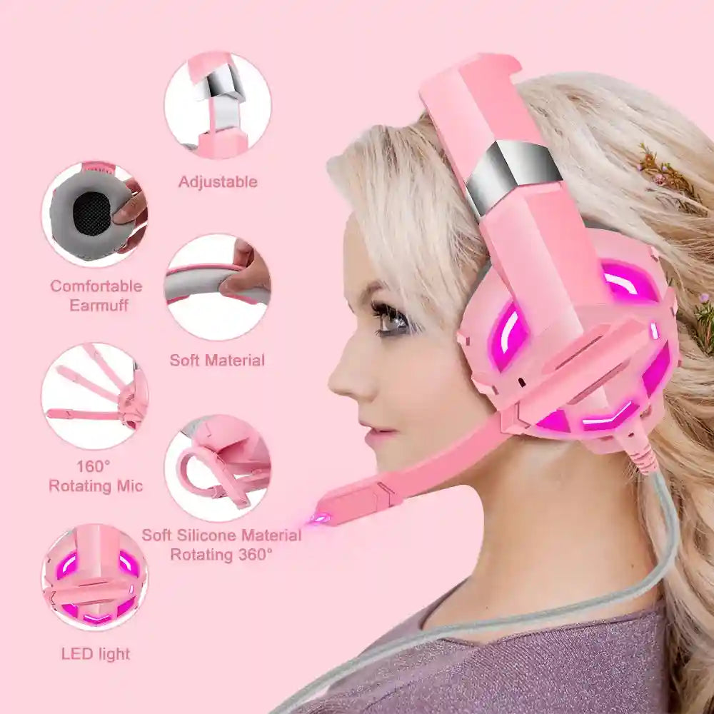 Wired Gaming Headphones with Mic - Over-Ear Noise-Cancelling Headset Tidesmit