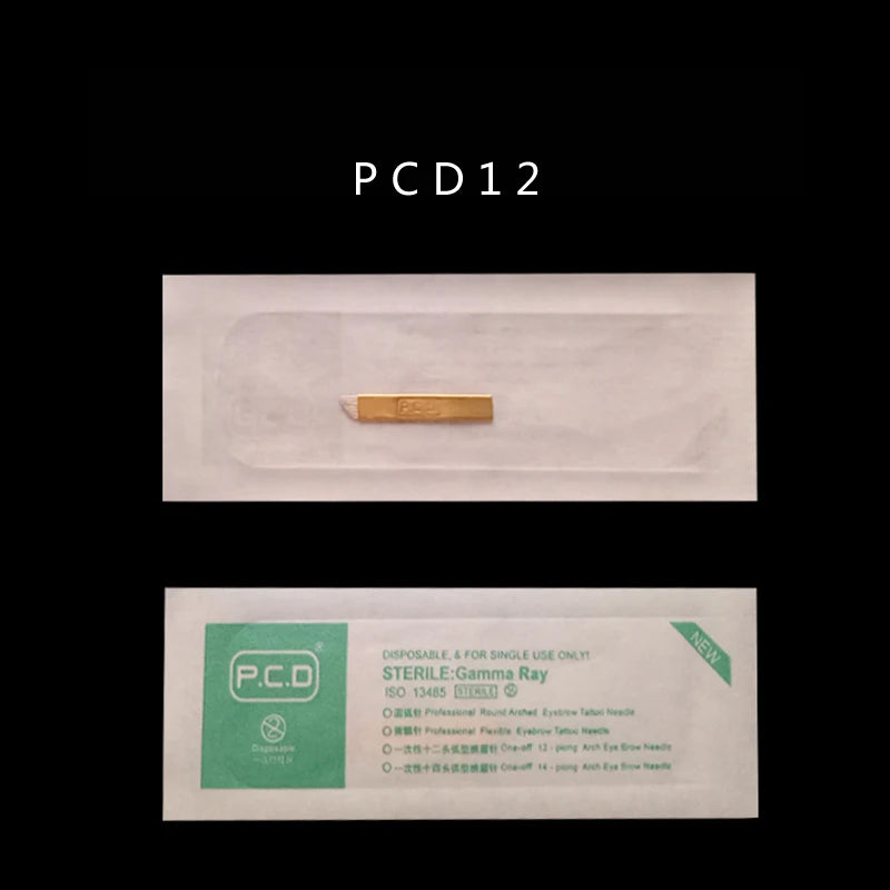 Microblading Blades 100pcs PCD Needle Set for Professional PMU Artists Permanent Makeup Machines Tidesmit