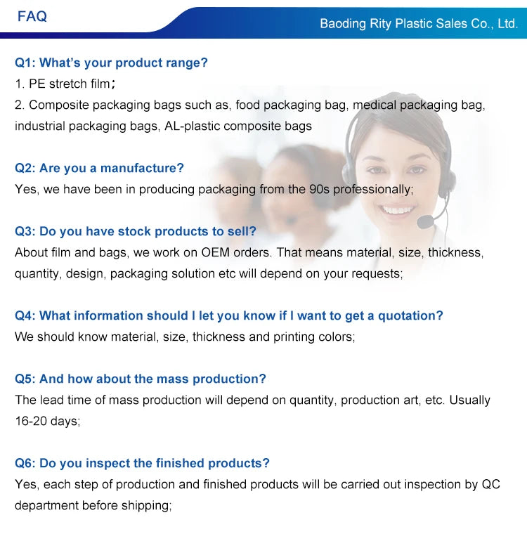 FAQ page screenshot with questions and answers text
