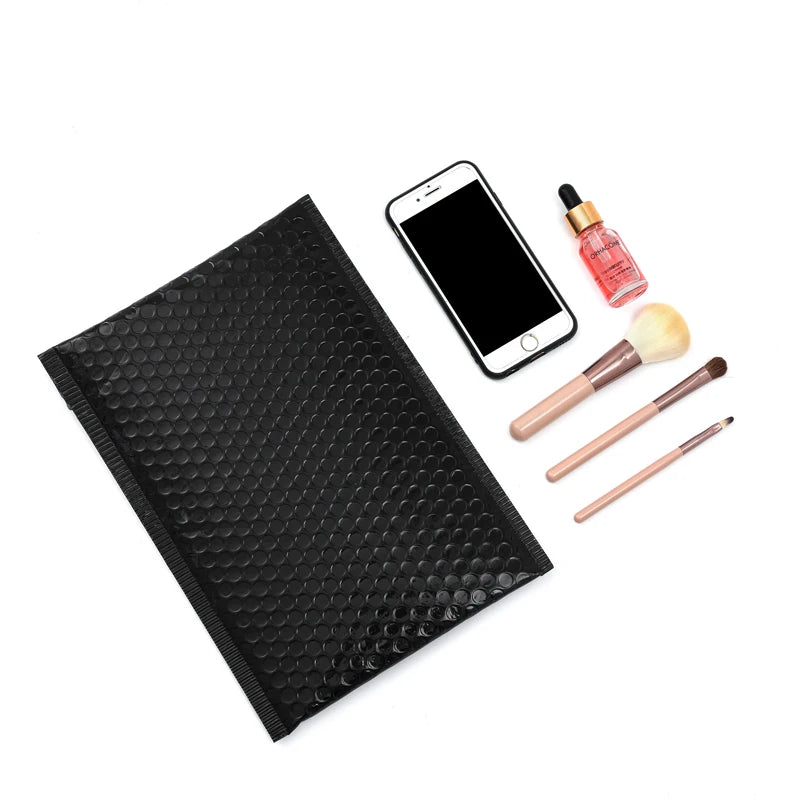 Factory Direct Wholesale Black Poly Bubble Waterproof Shock Resistant Recyclable 4 Mil Thick Jewelry Packaging Bags for Mailer