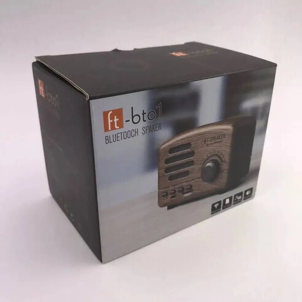 Bluetooth Speaker -Hot Selling Portable New Retro Walnut Wooden Multimedia Mini Subwoofer Wireless Blue-tooth Music Speaker