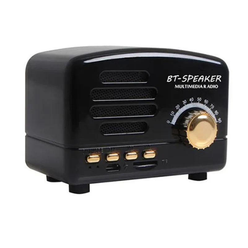 Bluetooth Speaker -Hot Selling Portable New Retro Walnut Wooden Multimedia Mini Subwoofer Wireless Blue-tooth Music Speaker