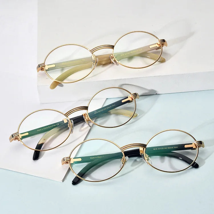 Luxury Optical Eyeglasses Frames High-End Buffalo Horn Metal Elegant and Durable