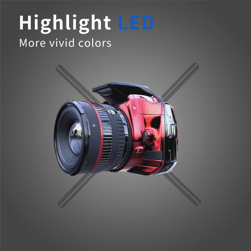65CM WIFI Cloud 1152Pcs LED 3D Holographic Projector with Acrylic Cover Advertising Lights Display Imaging Logo Light Holo Fan