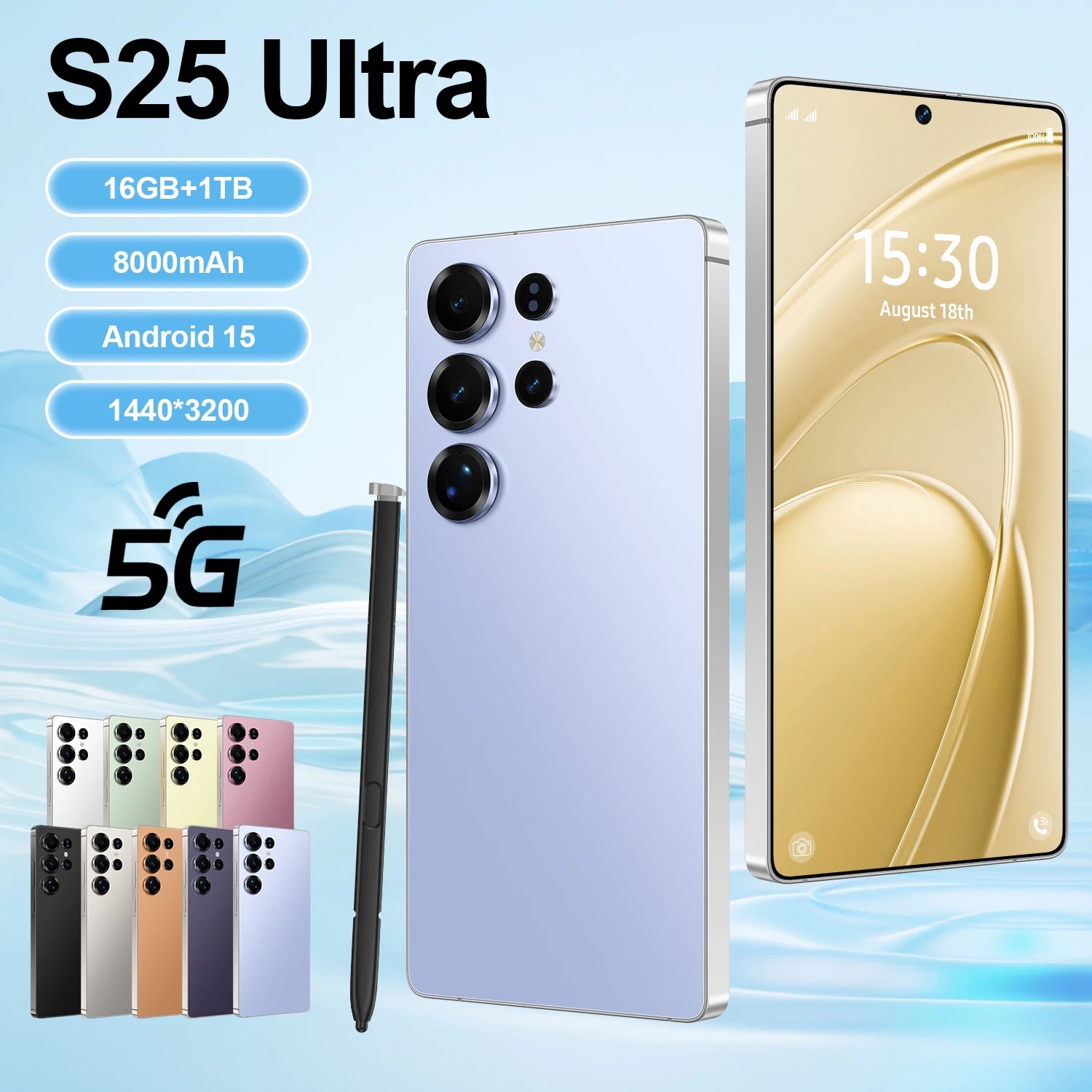 S25 Ultra 5G Smartphone 16GB RAM 1TB Storage - Dual SIM Android Tidesmit