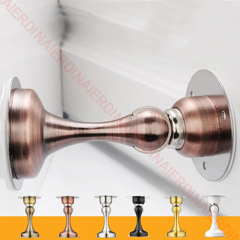 NAIERDI 304 Stainless Steel Door Stopper,Magnetic Door Stop,Door Catch,Nail-free Screws for Stronger Mount,Furniture Hardware