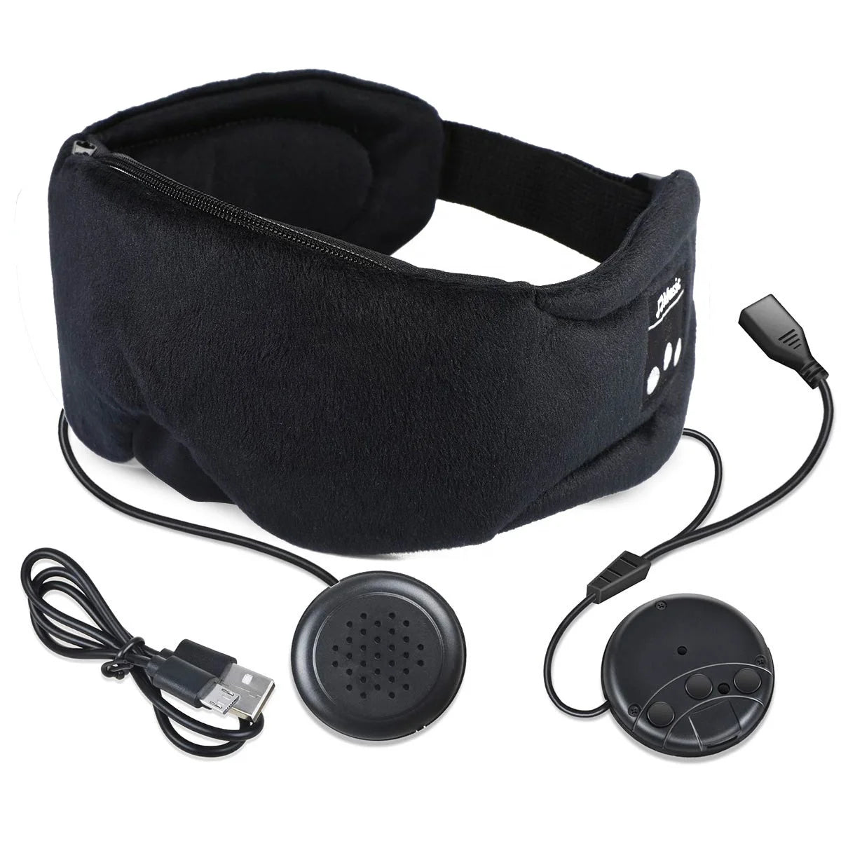 Bluetooth Speaker -Bluetooth Sleep Headphones with Built-in Speakers and Mic, Bluetooth Eye Mask with Headphones for Sleep Travel Meditation