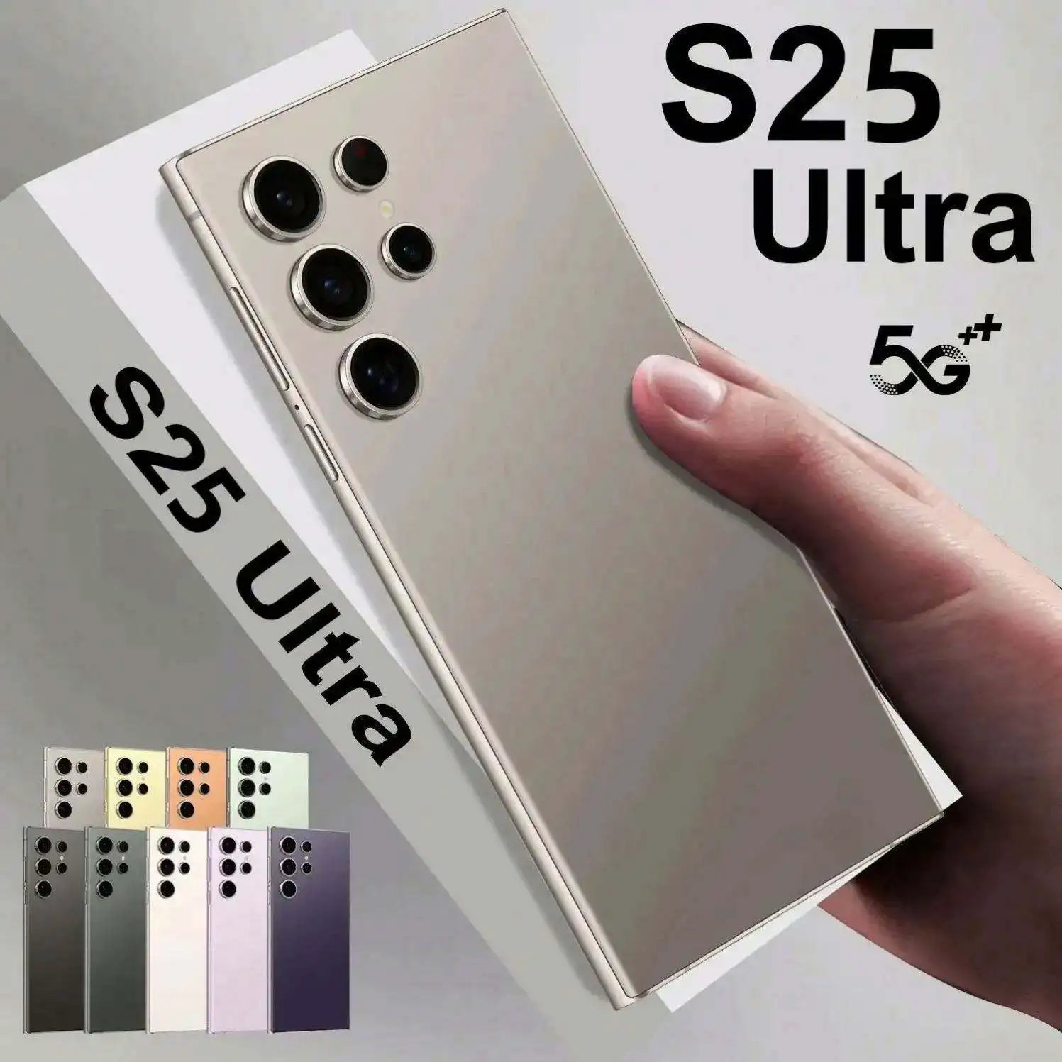 Tidesmit S25 Ultra 5G smartphone with 6.8 inch screen, 22GB RAM, 2TB storage, and Android 14 global version.