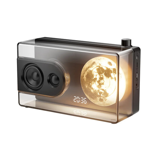 Bluetooth Speaker -Desktop M6 Transparent Speaker RGB Light Bass HIFI Wireless Bluetooth Speaker with TF Card Playback AUX Input