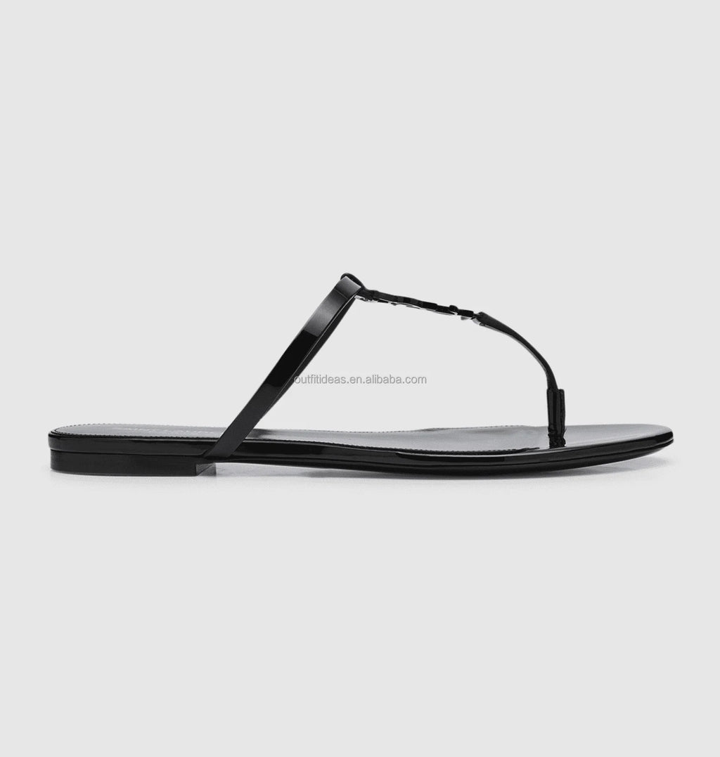 Lambskin Metal Design Black Party Sandal Top Quality 3.5 Inches Heels Ankle Chain Straps Pumps Women Leather Babylone Sandals