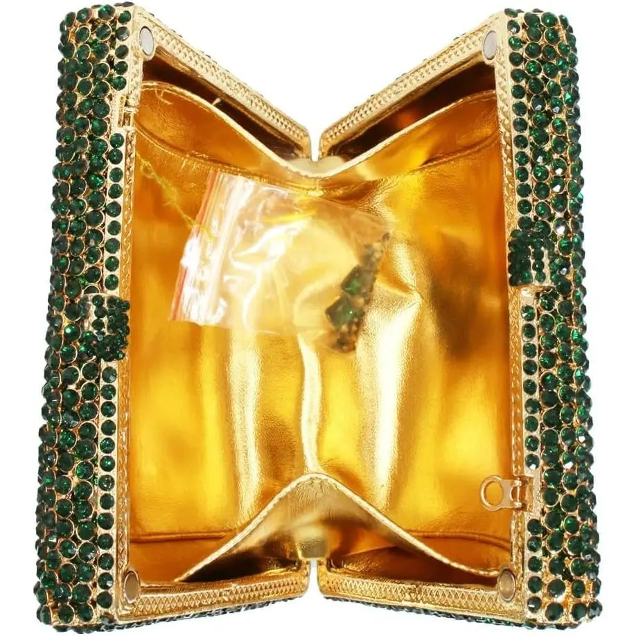 Elegant Sparkling Crystal Evening Clutch Bag Shiny Rhinestones Luxury Diamond Design Chain Strap Fashionable Handbag for Wedding