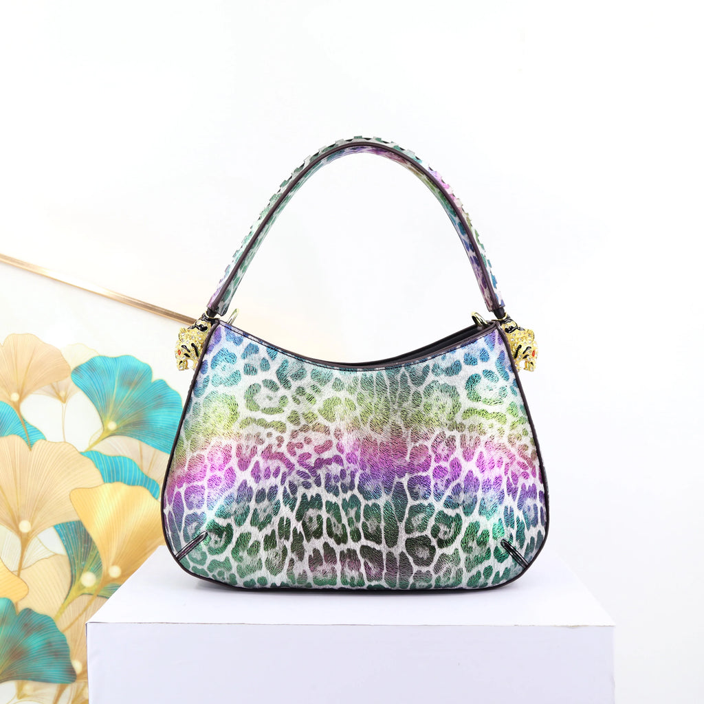 Super Product Fashion Ladies Shoulder Bag Quality Snack Leopard Printing Handbag Women Luxury Designer Bag Factory Outlet 32 cm