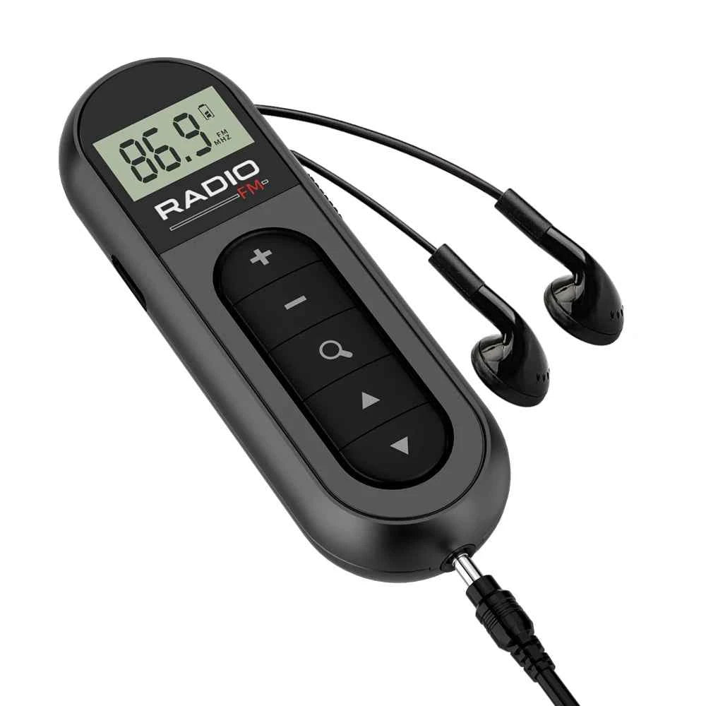 Factory Mini Portable Pocket Digital Tuning Multiband MP3 Radio Player with Rechargeable Battery FM Radio for Walkman Black My Store