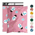 2-Day Shipping 5-Day Delivery 10x13 Inch Light Pink Christmas Poly Mailers 100 Pcs 2.5mil Thick Waterproof Holiday Shipping Bag