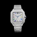 Moissanite-uhr Moissanite Watch Custom Diamond Rose Gold Moissanite Watch Mechanical Movement Classic Luxury Men's Vvs Uhr