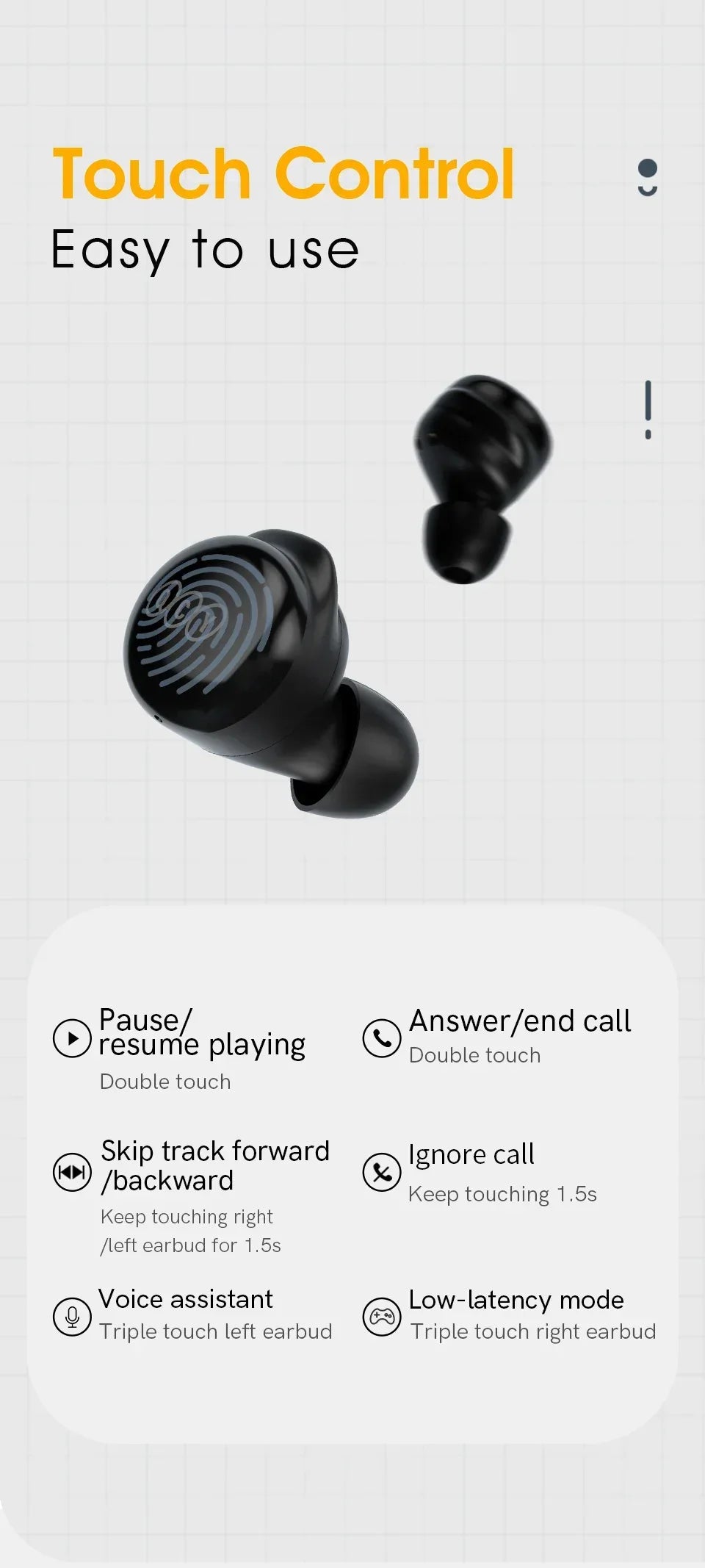 Tidesmit Wireless Earbuds Bluetooth 5.3 TWS Headphones 26H Playtime Tidesmit