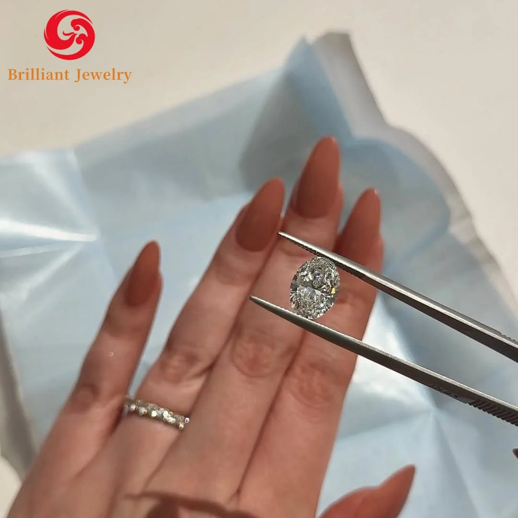 IGI GIA Certificate Oval 0.5ct 1ct 1.5ct 2ct 3ct 4ct 5ct 6ct Wholesale Lab Created Diamond HPHT CVD Lab Grown Diamond