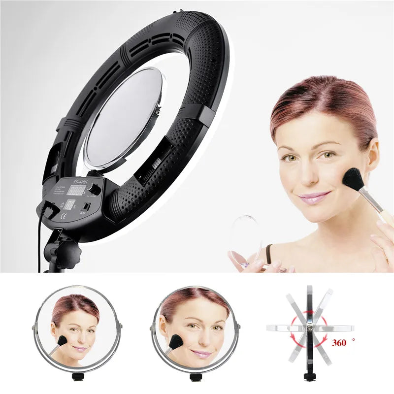 18-Inch Ring Light With Tripod Stand - Dimmable LED Studio Kit Tidesmit