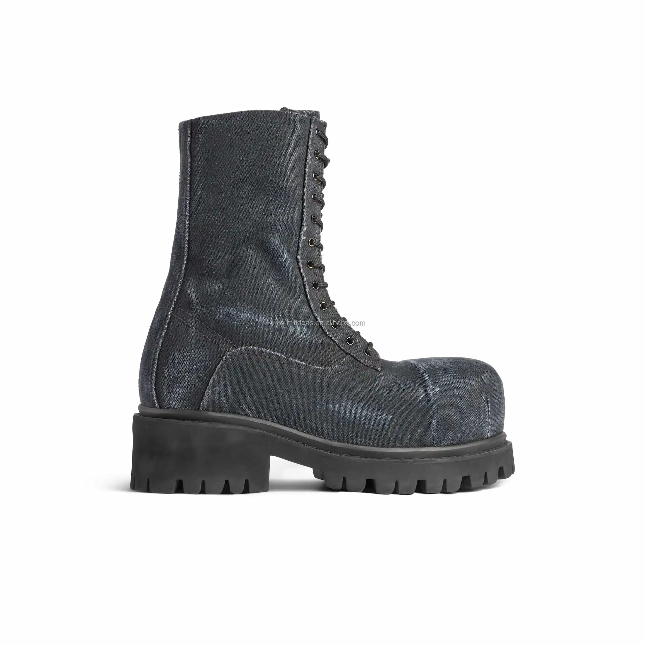 Exaggerated Sole 80mm Platform Height Extra Round Toe Worn-out Winter Luxury Leather Unisex Women Men Snow Boots Men Giant Boot