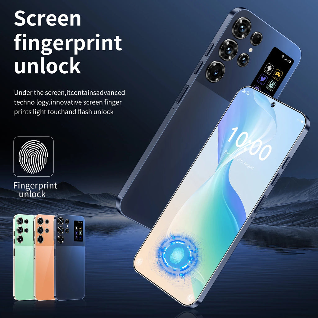 Tidesmit S26 Ultra 5G Android 14 smartphone with 7.3 inch HD display 16GB RAM and 1TB storage unlocked mobile device