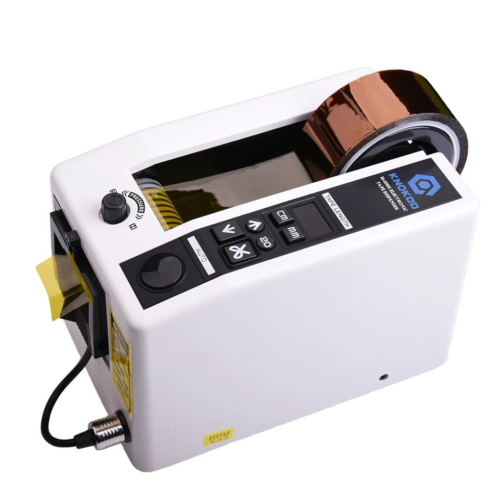 M1000 Electric Automatic Tape Dispenser M-1000 Cutter Machine for Carton Packaging 7mm-50mm Paper Material 110V 220V Motor
