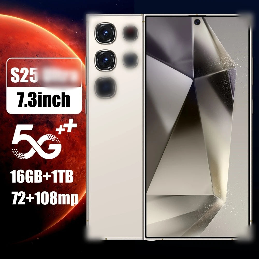 Hot Selling RTS S25 Original 16gb+1tb 72MP+108MP Face Unlock Full Display Android 14 Cell Phone Smart Mobile Phone 7.3inch - Tidesmit