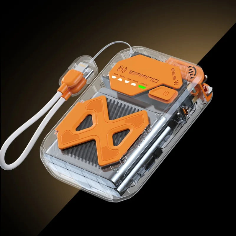 Power bank charger-Travel Plug With Power Bank Capsule for Travel Portable Charger Power Bank With Built-In Cables and Travel Keychain Tidesmit