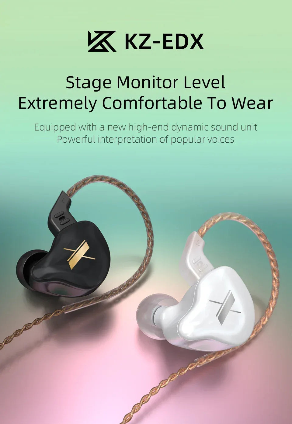 HiFi Wired In-Ear Monitor with Microphone by Tidesmit - EDX Series Tidesmit
