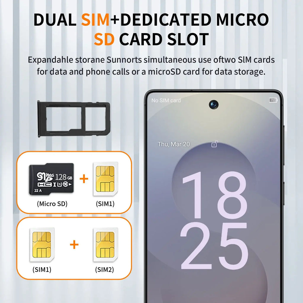 Tidesmit S25 Ultra 6.8 inch 5G smartphone with 22GB RAM and 2TB storage running Android 14 in a sleek design