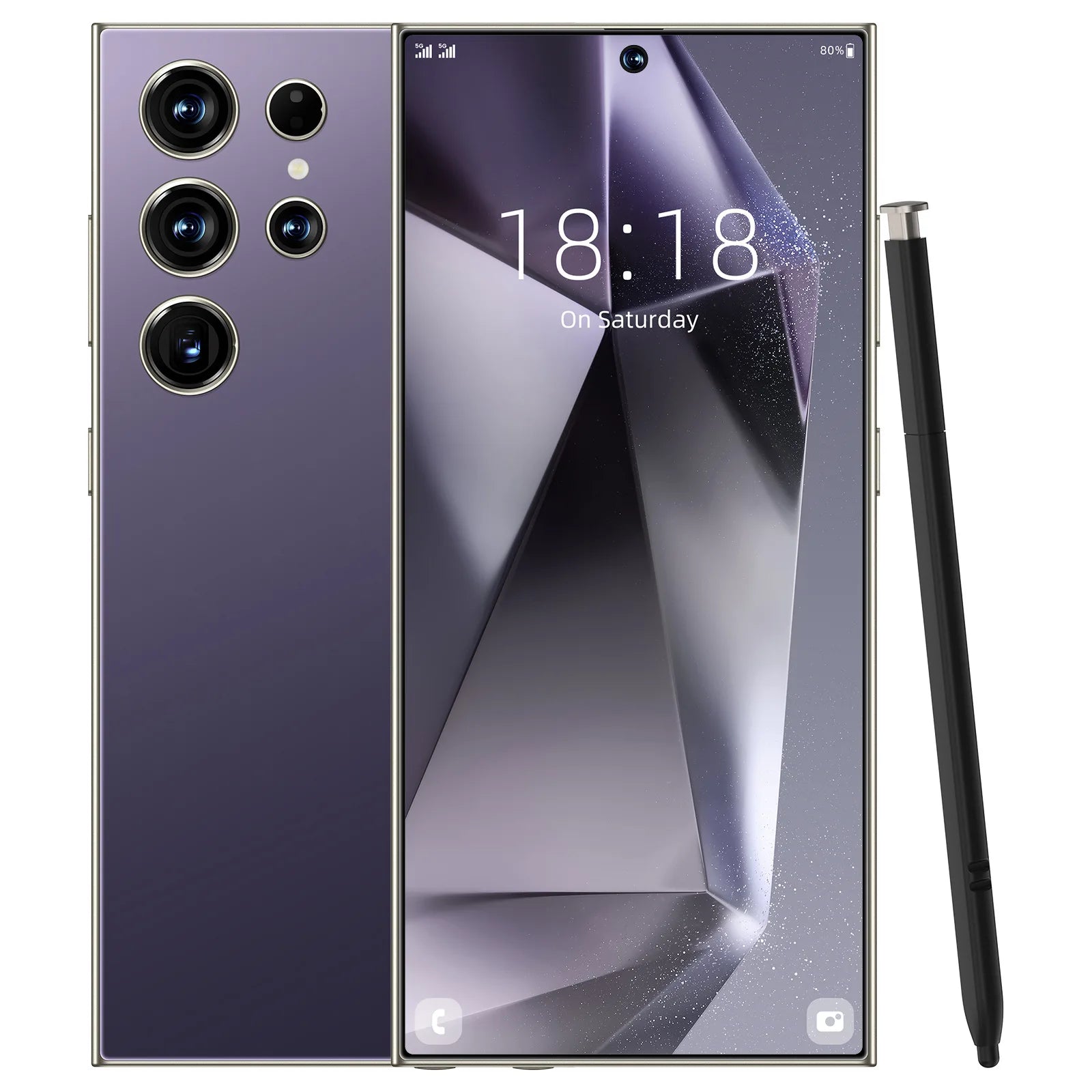 Tidesmit S25 Ultra Android 15 smartphone with 5G, 16GB RAM, 1TB storage, and large HD display for mobile gaming.