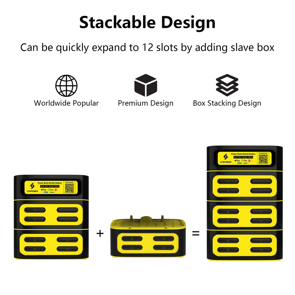 Latapower WIFI/4G/Shared Power Bank Rental Stations Portable Phone Charging Station Kiosk Vending Machine Tidesmit