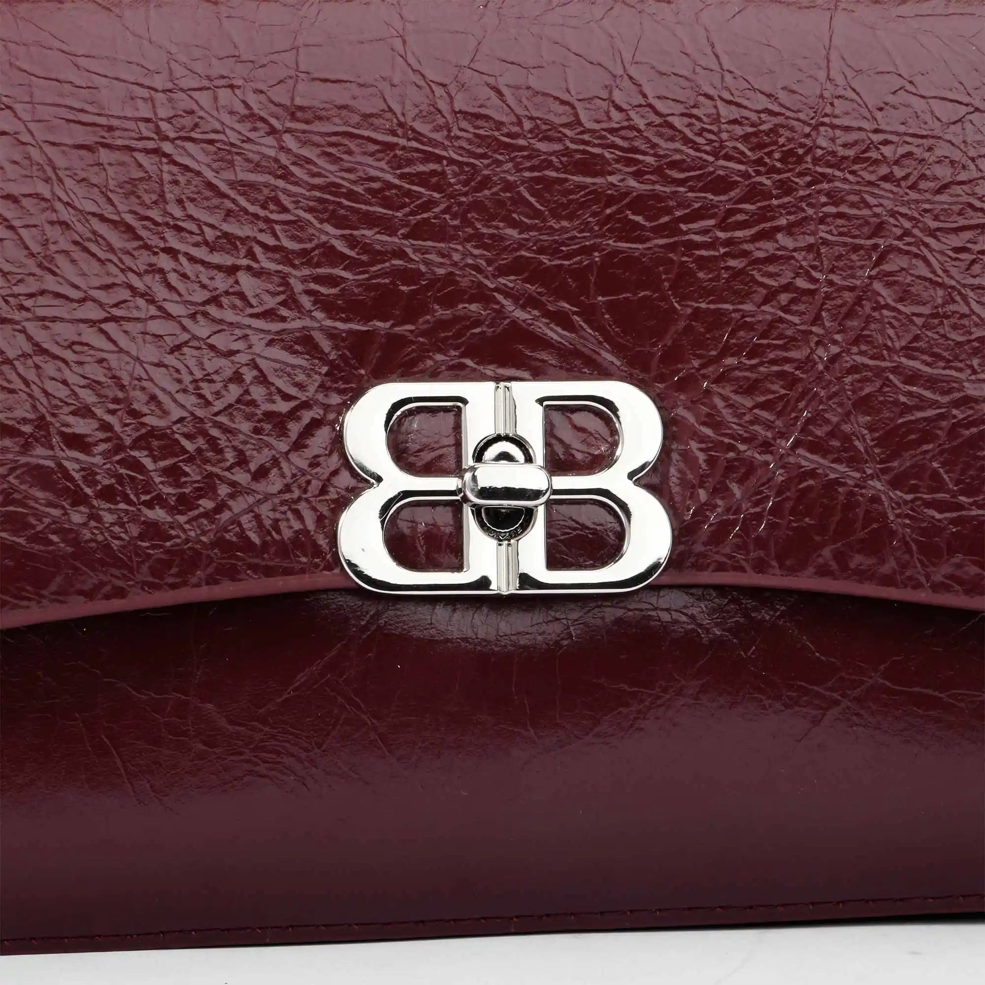 JACK CAPTAIN Luxury Genuine Leather Waterproof Solid Color Women's Clutch Trending Designer Chain Shoulder Bag Cover Closure