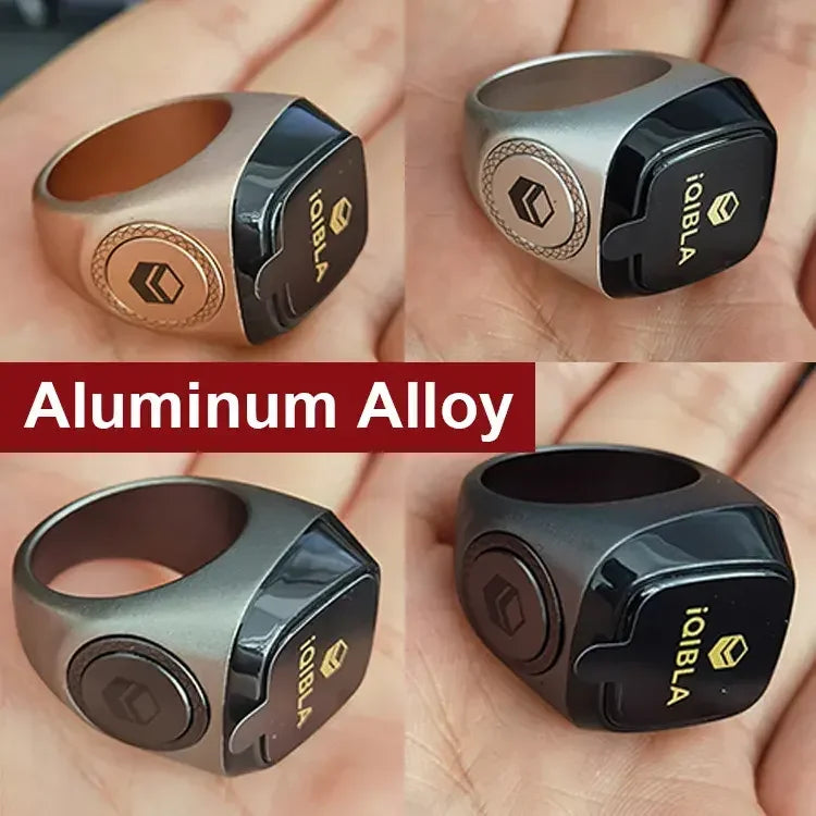 Zikr Ring M02 Metal Counter Muslim Smart Ring with Tasbih Azan Zikr Ring with Charging Case Tasbeeh Counter Tidesmit