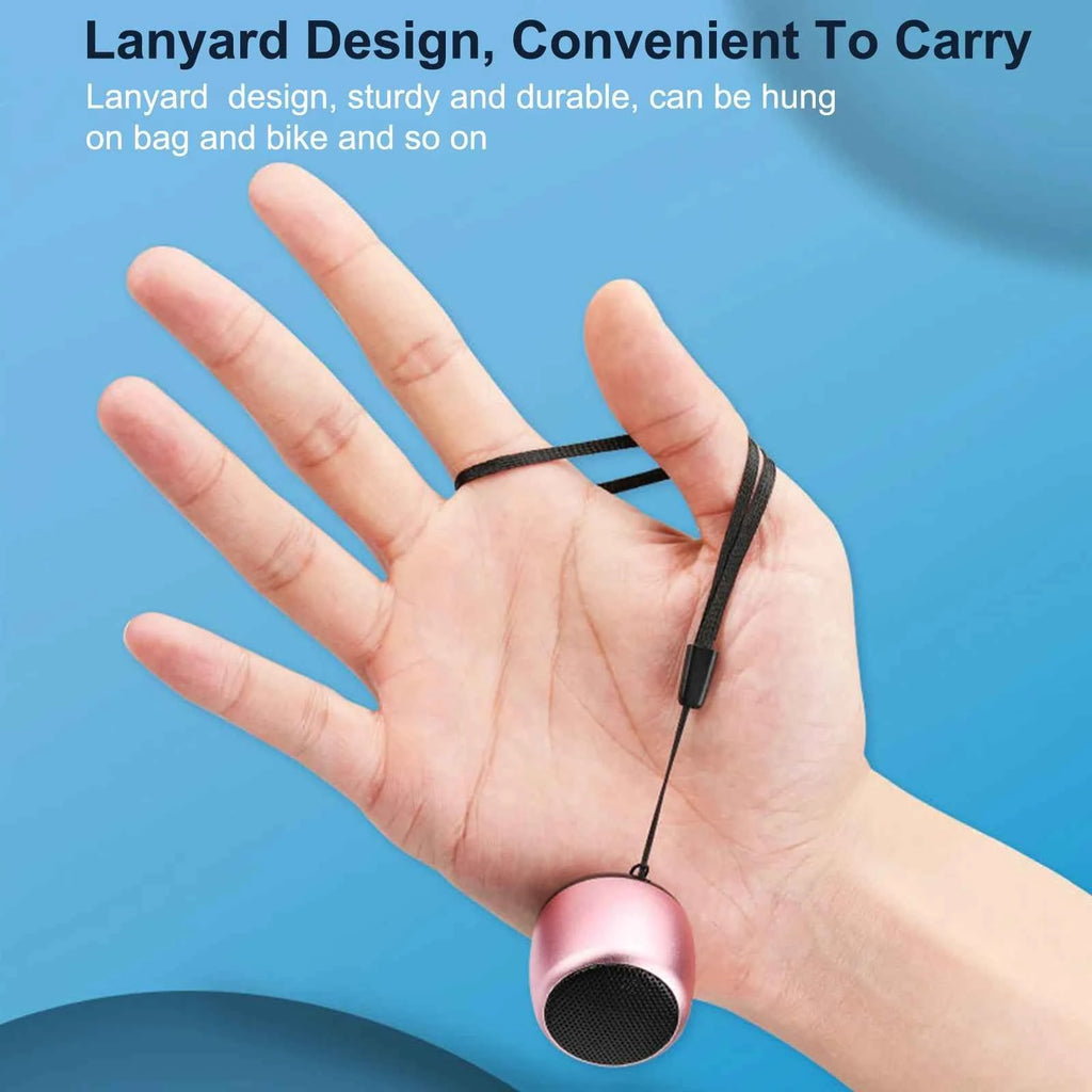 High Quality Portable Bluetooth Speakers 5W Wireless Bass Mini Size Cute Lanyard Home Theatre Mobile Phone Outdoor 1 Year My Store