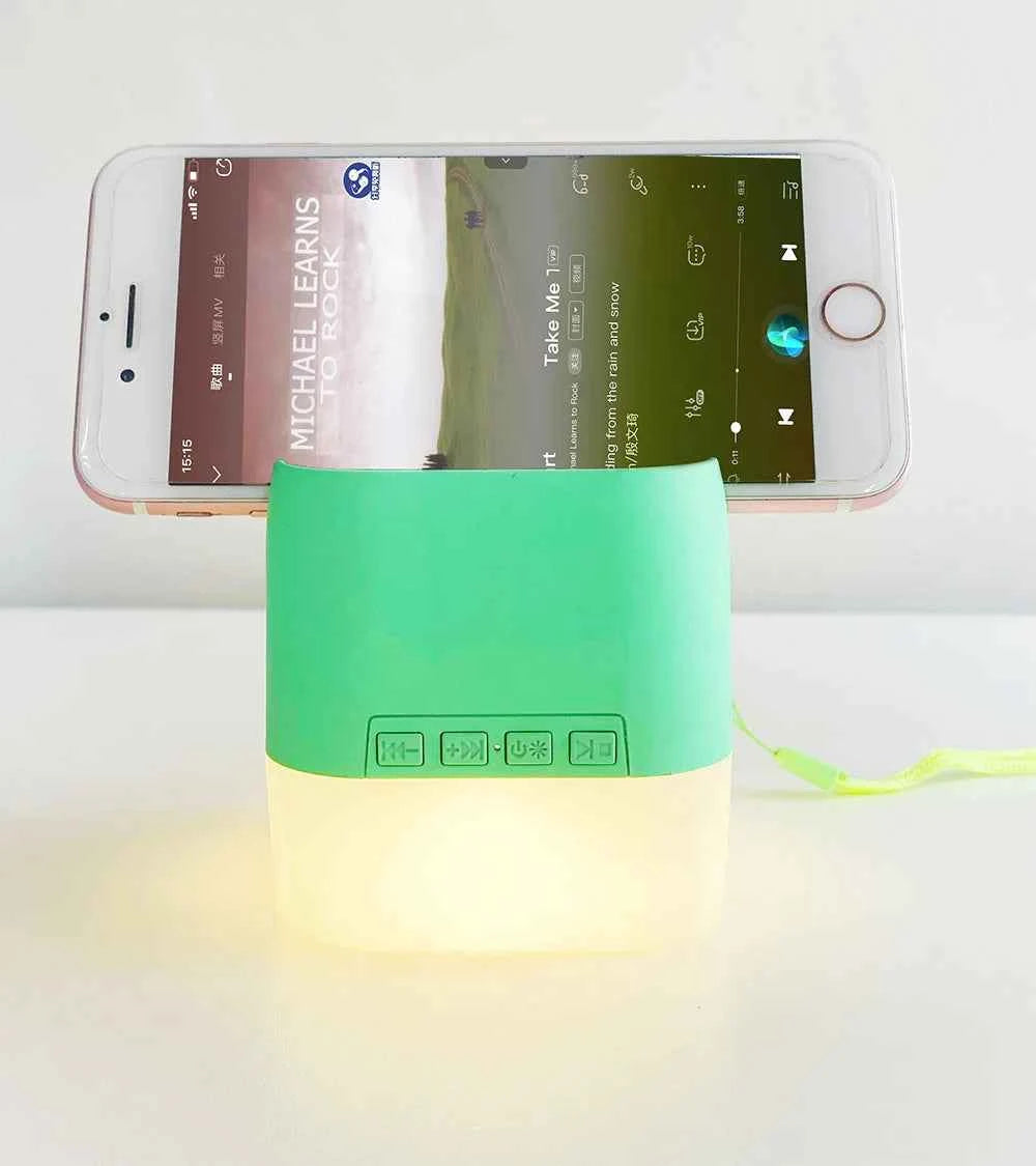 Dual-Purpose Portable Wireless BT Speakers Rechargeable Battery White Noise Sound Machine with Phone Stand Mobile Holder White My Store