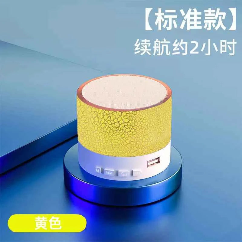 Upgrade Mini Portable Bluetooth Speaker RGB Light USB TF Card Reader Stereo MP3 Speaker for Home Atmosphere Desktop Yellow US My Store