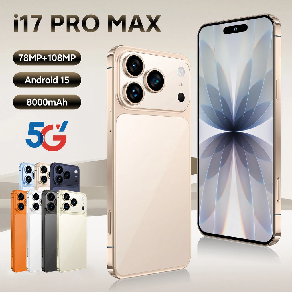 17 Pro Max 5G Smartphone, 1TB Storage, 16GB RAM - Navy Blue Tidesmit