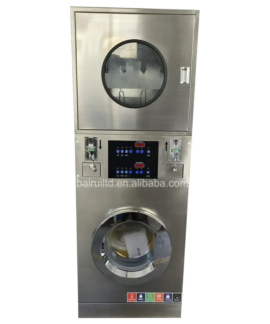 Commercial Coin-Operated Stack Shoe Washer and Dryer Machine