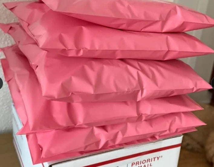 Waterproof Logistics Transport Pink Eco Friendly Mailer Bag Packaging Bags Mailing
