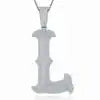 Factory Wholesale D Letter VVS Moissanite Pendant Necklace 925 Silver Platinum Plated Iced Out Custom Name Hip Hop Jewelry