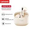 Lenovo LP40 Plus Bluetooth Earphones Wireless Headset Noise Reduction Headphones 230mAh HiFi Stereo Sports Earbuds With Mic LP40 Plus Beige LP40 Plus Tidesmit