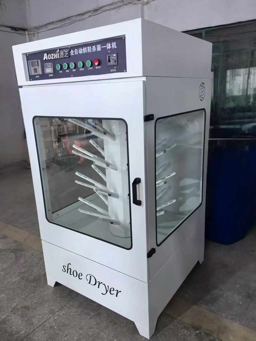 Commercial Shoe Washer Dryer with Dual Tanks and 20-Pair Capacity