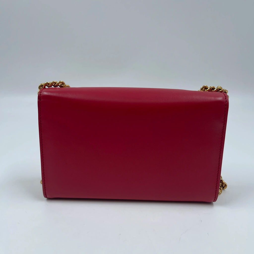 Luxury High-End Pre-Owned Designer Handbags Wholesale, Genuine Leather Red Square Shoulder Bag, Fashion Statement Piece