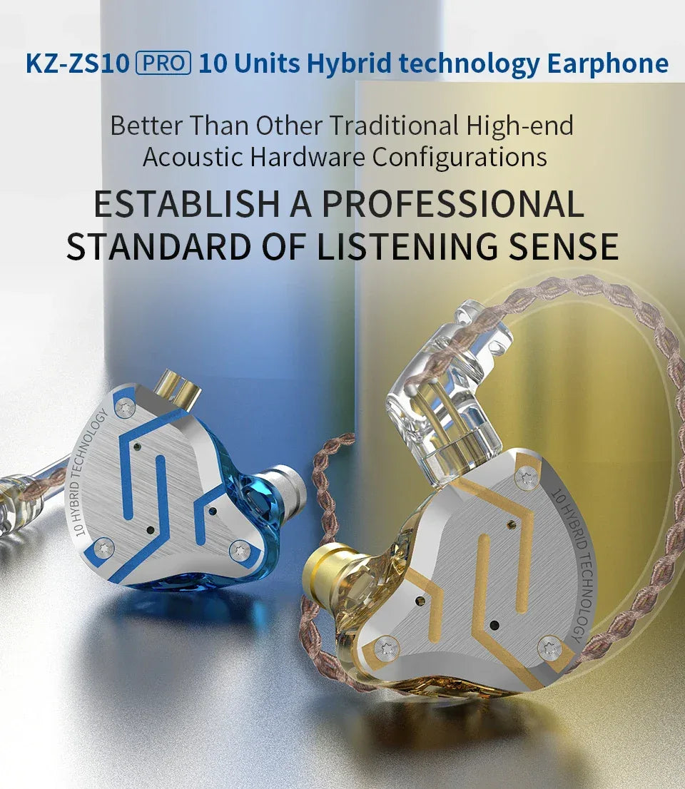 KZ ZS10 Pro 5-Driver HiFi Wired In-Ear Monitors by Tidesmit Tidesmit