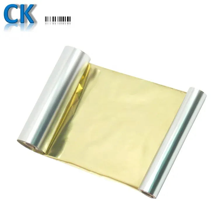 Gold wax ribbon sheet on dual core rolls for thermal transfer printing